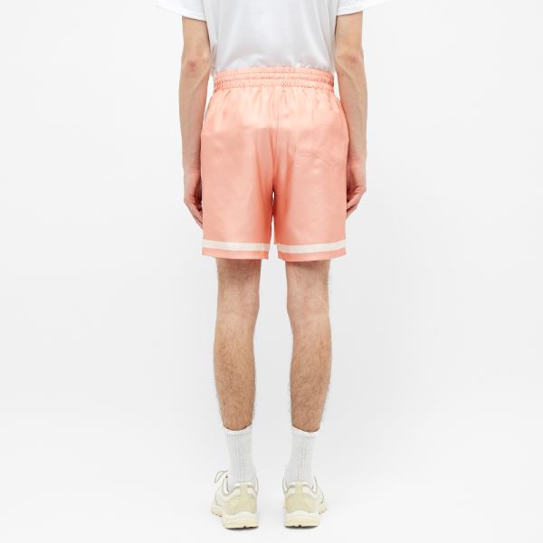Casablanca Silk Tennis Short Pink End