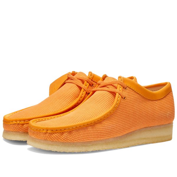 orange wallabees clarks