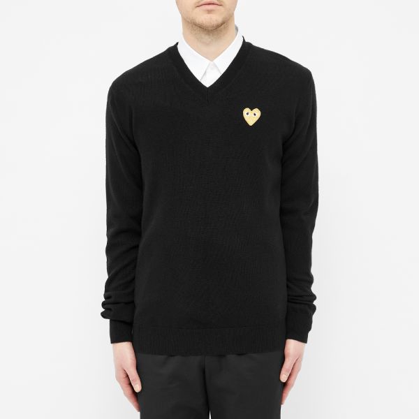 Comme des Garcons Play Gold Heart V 