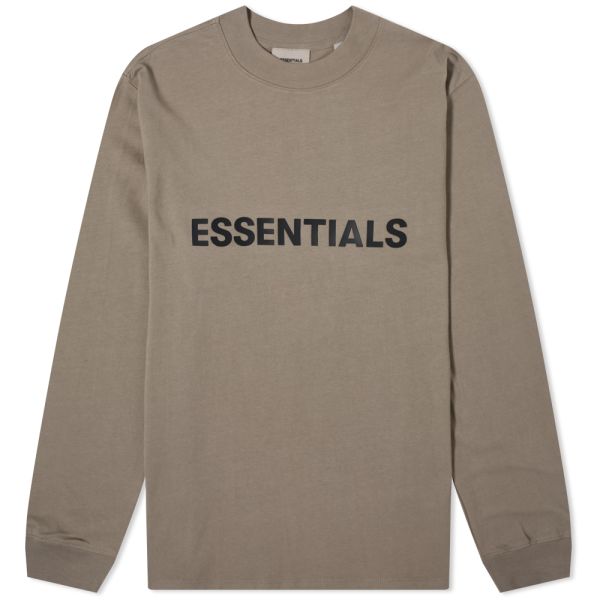 Fear Of God Essentials Long Sleeve Tee Grey Flannel End