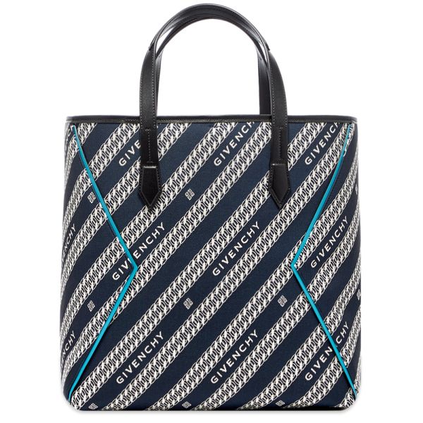 Givenchy 4g Chains Jacquard Logo Tote Bag Oil Blue End