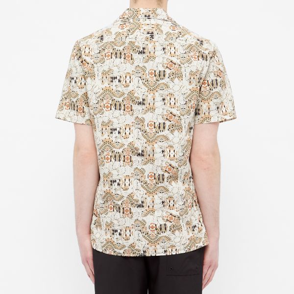 Nn07 Miyagi Print Vacation Shirt Khaki Print End