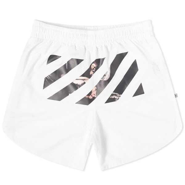 Off white white shorts Clearance