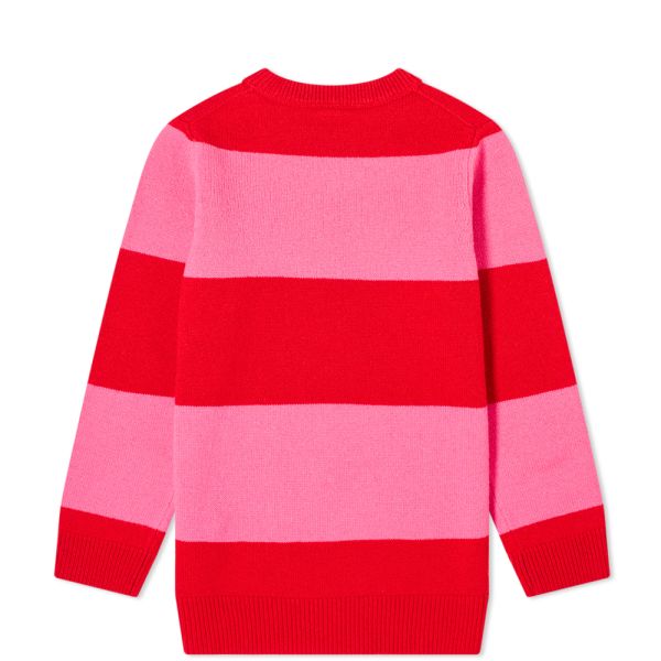 Pink red striped jumper clearance