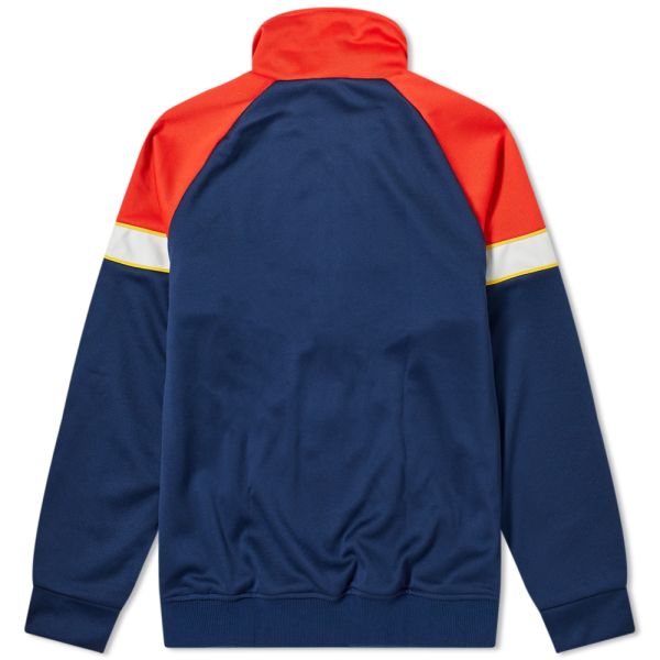 red and blue adidas jacket