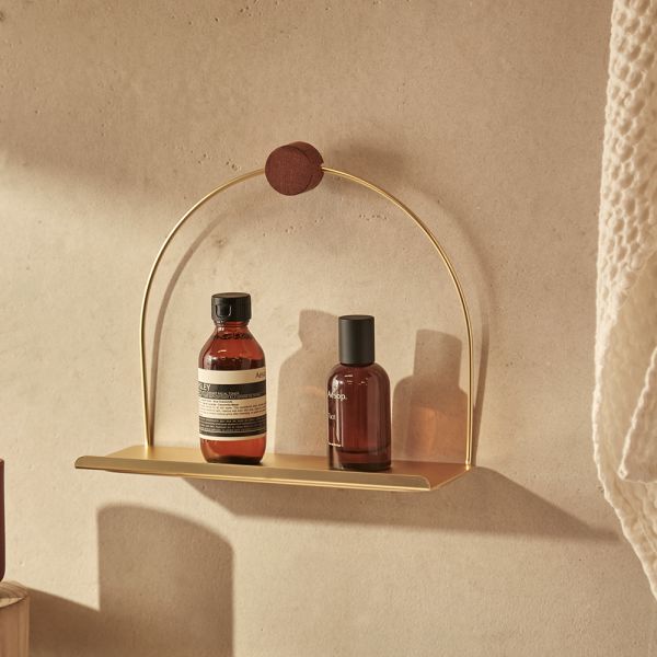 Ferm Living Bathroom Shelf Brass End - Ferm Living Bathroom Shelf Brass Ferm Living Bathroom Shelf Brass End - Ferm Living Bathroom Shelf Brass