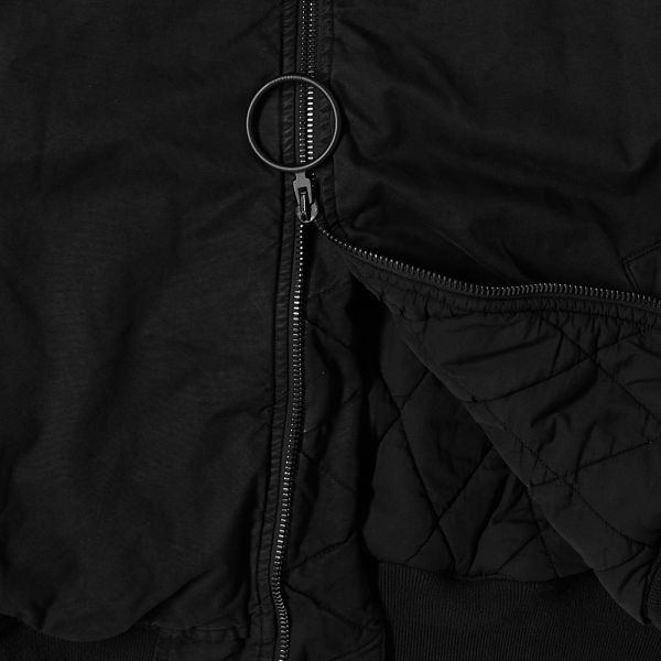 Off White Vintage Bomber Chevron Jacket Off White: Black Vintage Bomber Jacket